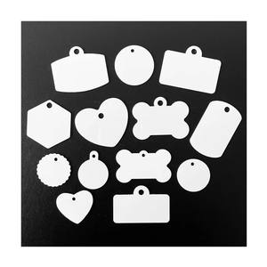 2026 메탈 양면 화이트 알루미늄 염료 승화 애완동물 인식표 블랭크 열전사 애완동물 ID 태그 강아지 운전면허증 고양이 인식표 - Product Image 1