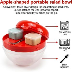 BPA-Free Plastic Salad Bowl with Lid Durable Lightweight Mixing Bowl for Fruits and Vegetables Kitchen and Picnic - Product Image 3