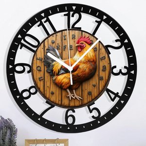 25cm Round Iron <strong>Clock</strong> Designed as <strong>a</strong> <strong>Gear</strong> Settings Icon - Product Image 3