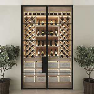 Gabinete de Bodega Moderno Personalizado de Primera Calidad, con Control de Temperatura, Rejilla de Diamantes, Almacenamiento, Exhibición, Alta Calidad, Duradero, Integrado - Product Image 1