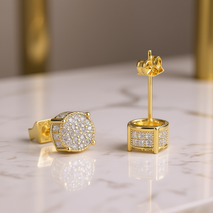 Orecchini di Diamanti Mibab in Oro Massiccio 18K, Taglio Brillante Rotondo, Colore H, Diamanti Naturali, Stile Classico per Uso Quotidiano Femminile - Product Image 2