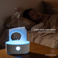 Bruit blanc sommeil humidificateur d'air gouttes de pluie diffuseur d'arôme à faible bruit méduse nuage humidificateur de pluie pour le ménage