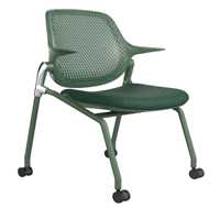 Chaise d'attente noire en plastique pour salle de réunion de bureau