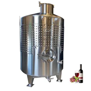 Tangki fermentasi Kombucha Stainless Steel klasik, tangki kapasitas variabel buka atas untuk manufaktur