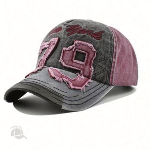 หมวกเบสบอลปักลายวินเทจสำหรับผู้ชายและผู้หญิง ป้องกันแสงแดด เหมาะสำหรับการเดินทางและกิจกรรมกลางแจ้ง - Product Image 5