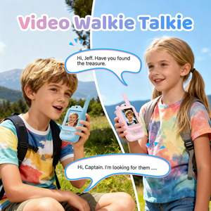 Creatieve kindervideo-walkie-talkie <span class=keywords><strong>2</strong></span>-weg 1500FT bereik Coole stemeffecten voor 3-12 jaar oude kinderen Kerst Verjaardag Buiten - Product Image 2
