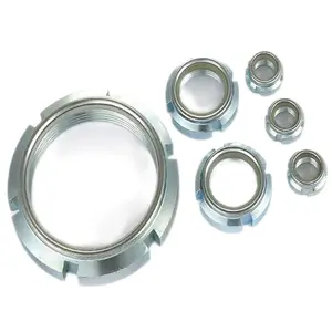 High Strength Chrome Steel, M55 M60 M65 M70 Bearing Locking Nut Tooth Lock Washer rolling bearing Slotted lock round nuts/