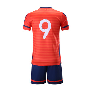 Wholesale fully sublimation customize Blue Orange football jersey custom football shirt print jersey - Product Image 3