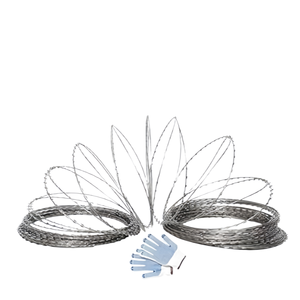 Rollo de Alambre de Púas Galvanizado en Caliente, Grosor de la Hoja de 0.3-2 mm, Diámetro de la Bobina de 450 mm, para Infraestructuras Críticas y Plantas de Energía - Product Image 2