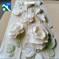 Panneau mural en PVC imperméable de qualité supérieure, motif floral, 4x8 pieds, durable, feuille de marbre numérique 5D UV pour la maison et le bureau