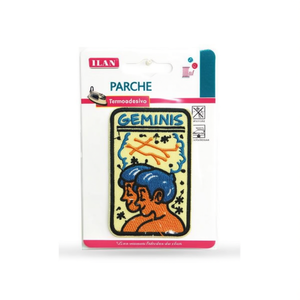 Patch in tessuto Ilan Gemini 8x5 cm termoadesivo per abbigliamento - Product Image 2