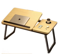 Escritorio Portátil Plegable y Ajustable para Computadora Portátil, Convertible en Cama, con Superficie de Plástico, Soporte para Mesa de Estudio
