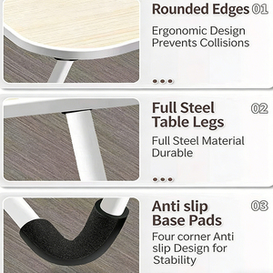 Mesa Portátil Dobrável para Laptop |   Mesa de Escritório Durável com Suporte de Madeira |   Mesa de Estudo Infantil Dobrável para Computador - Envio Rápido - Product Image 5