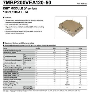 รับประกันสินค้าใหม่และของแท้ IGBT-IPM 7MBP200VEA120-50 1ปี - Product Image 4