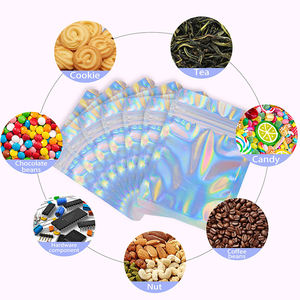 Bolsa personalizada <span class=keywords><strong>Yin</strong></span> y <span class=keywords><strong>Yang</strong></span> impresión holográfica + bolsa de mylar transparente ziplock bolsas de plástico biodegradables resellables - Product Image 6