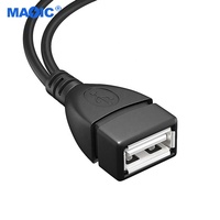 Cables Accesorios de uso común 0,2 m Micro macho a USB 2,0 hembra OTG Cable adaptador Otg Micro USB Cable con alimentación