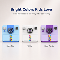 Appareil photo instantané pour enfants avec objectif rotatif, mini imprimante photo thermique, 200 DPI, écran IPS 2,4'', enregistrement photo et vidéo, à partir de 10 ans