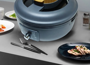 Machine robotisée intelligente <span class=keywords><strong>auto</strong></span>-cuisson Batterie de cuisine blanche automatique Outils de cuisine modernes et intelligents Couvercles de machine de cuisson Huile de cuisine - Product Image 5
