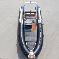 Bateau pneumatique rigide à coque en fibre de verre de 5 m (PVC/Hypalon/1,2 mm) RIB500 pour la pêche et les activités de plein air