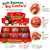 Juguetes de Peluche Suaves con Forma de Bollos Grandes de Navidad con Purpurina y Maltosa, 8.5 cm, para Niños y Adultos