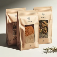 Sachet Doypack en Papier Kraft avec Fermeture Ziplock, Imprimé par Héliogravure, Recyclable, Étanche, Écologique, Personnalisé pour Emballage Alimentaire