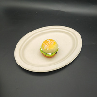 Assiettes jetables biodégradables en bagasse de canne à sucre de 6, 7, 9 et 10 pouces