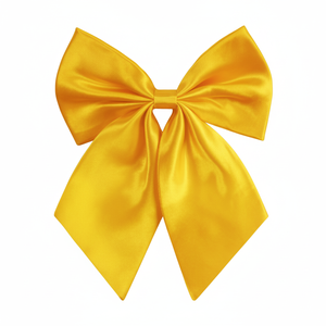 Cravate de ruban uniforme jaune pour ajouter une touche de couleur à votre tenue - Product Image 1