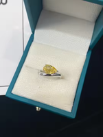 Anillo Elegante Ruizuan con Corte de Pera de 3 Quilates, Estilo Hielo Triturado, Joyería de Boda Moderna, Chapado en Rodio, Anillo de Piedras Preciosas de Alta Calidad de Marca