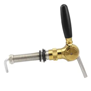 Homebrew Belgian Beer Faucets Ball Shape Draft Beer Tap With 100mm Length G5/8" Shank Copper Chrome Plated Flow Control