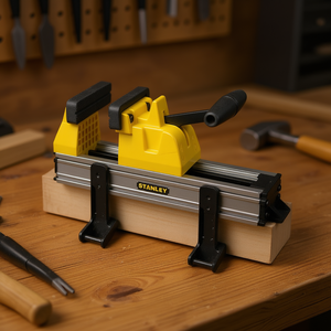 Étau d'établi Stanley avec rail, 12 pouces, réglable, pour le travail du bois - Product Image 3