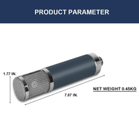 Microphone Professionnel Filaire Biner OEM V11 à Condensateur 48V pour Enregistrement Studio, Chat en Ligne et Jeux Vidéo