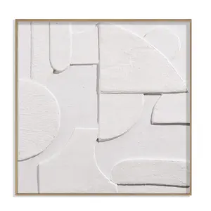 Eagle hadiah lukisan tekstur minimalis seni dinding lukisan bubur kertas plester kanvas bertekstur abstrak 3D dengan bingkai