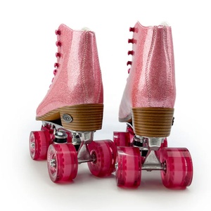 Chất Lượng Cao Chuyên Nghiệp ABEC-9 <span class=keywords><strong>Quad</strong></span> Con Lăn Giày Trượt Giày Hợp Kim Nhôm Khung 58Mm LED Flash PU Bánh Xe Miễn Phí Da EVA Lưới - Product Image 5