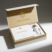 Boîte magnétique personnalisée et boîte cadeau blanche pour appareil de beauté, structure en papier antichoc