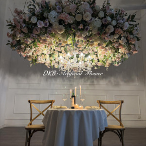 Guirlande de fleurs artificielles en soie pour décoration de plafond, 2026, nouvelle, <span class=keywords><strong>D2m</strong></span>, suspendue, rose douce, décoration de la Saint-Valentin - Product Image 4