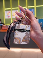 Mini sac portable pour rouge à lèvres, étui de protection pour écouteurs Bluetooth sans fil, porte-monnaie, porte-clés, mignon, écologique, en cuir PU