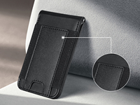 Support de téléphone magnétique pliable personnalisé avec fonction pince à billets, porte-cartes de crédit avec blocage RFID