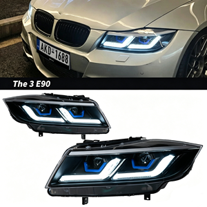 AURON Auto Lighting 12V New Front LED Head Lamp 36W 6000 lm Dual Color Retrofit Upgrade 3 Series E90 2005-2012 6000K DRLS D2H - Product Image 4