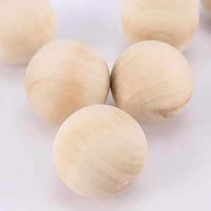 Boule ronde en bois de 2 pouces non finie Boule en bois naturel Boules d'artisanat lisses pour l'artisanat Projets de bricolage - Product Image 4