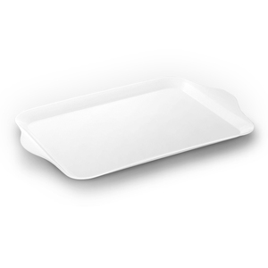 Stock Wholesale Unbreakable Custom Plastic White Dinner Restaurant Serving Tray Melamine Tray For Catering