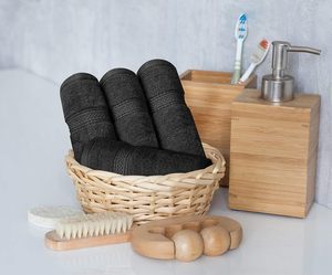 Offre Spéciale doux de luxe avec logo brodé personnalisé serviettes de salon de coiffure en coton et bambou pour hôtel spa - Product Image 6