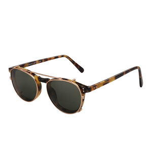 <span class=keywords><strong>Occhiali</strong></span> da sole Vintage rotondi polarizzati leggeri e confortevoli tonalità acetato con lenti Tac <span class=keywords><strong>Clip</strong></span>-On <span class=keywords><strong>occhiali</strong></span> da sole - Product Image 5