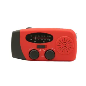 Manovella di emergenza Radio con torcia a LED, AM/FM Radio meteo portatile con 2000mAh Power Bank caricatore del telefono, USB caricato