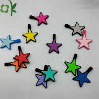 Etiquettes d'identification pour animaux de compagnie en silicone gravées avec un mini motif étoile OKSILICONE, pour inscrire le nom de votre chien, étiquette vierge en silicone pour animaux de compagnie