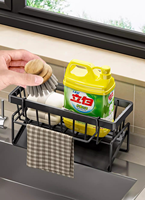 Prix de gros Égouttoirs multifonctions pour évier Panier de séchage des couverts Éponge liquide de vaisselle de cuisine Étagère de rangement antirouille