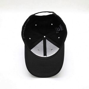 Manufacture Custom 6 Panel Mens <b>Plain</b> Black Embroidery Logo Baseball <b>Caps</b> - Product Image 6