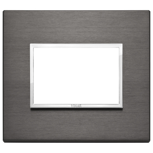 Vimar Wall <b>Switch</b> <b>Plate</b> Lava Grey 13.1x11.6cm Brushed Finish - Product Image 1