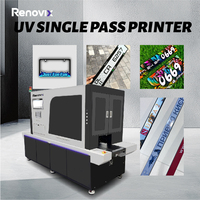Imprimante de cartes Renovix UV à passage unique |   Machine numérique à jet d'encre CMYKW à alimentation automatique pour cadres de plaques d'immatriculation