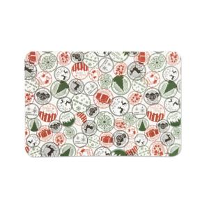 Excelsa Ensemble de 6 sets de table en plastique multicolores à motifs de Noël 43xH285x0.1 cm pour la vaisselle et les décorations de fête - Product Image 1