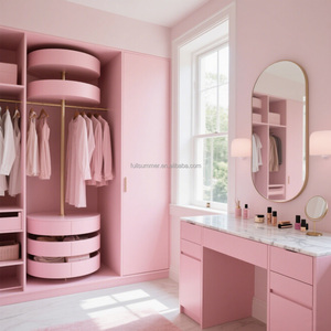 FULLSUMMER Personnalisation de toute la maison <span class=keywords><strong>Armoire</strong></span> moderne en <span class=keywords><strong>bois</strong></span> massif de style <span class=keywords><strong>rose</strong></span> - Product Image 4